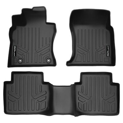 SMARTLINER 1st Row Custom Fit Floor Liners Compatible with 2011 Ford F 350 SuperCrew Gasoline Carpet Bench or Bucket Not 4x4
