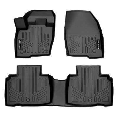 SMARTLINER 2nd Row Custom Fit Floor Liners for 2019-2025 GMC Sierra 1500 Double Cab, Gasoline, Carpetrear Under-Seat storage