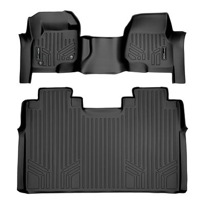 SMARTLINER 4 Rows Custom Fit Floor Liners Compatible with 2009-2010 Chevrolet Traverse 7 Passenger, Gasoline