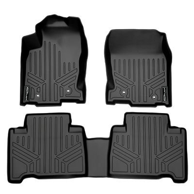 SMARTLINER 2 Rows Custom Fit Floor Liners Compatible with 2007-2017 Jeep Patriot, Gasoline, Fits 2007-2016 all2017 Single Hooks