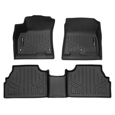 SMARTLINER 1st Row Custom Fit Floor Liners Compatible with 2017-2023 Mercedes-Benz C-Class Cabriolet and Coupe, Gasoline