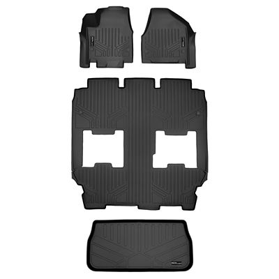 SMARTLINER 3rd Row Custom Fit Floor Liners Compatible with 2011-2014 Ford Explorer, Gasoline