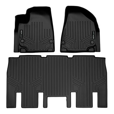 SMARTLINER 3-Row Custom-Fit Floor Liners with 2019-2025 Chevrolet Silverado 1500 Crew Cab, Gas, Bench or Bucket Seats