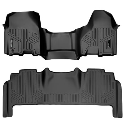 SMARTLINER 4 Rows Custom Fit Floor Liners Compatible with 2008-2016 Chrysler Town & Country Gasoline Over the Hump Stow -n Go