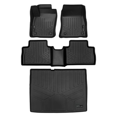 SMARTLINER 2 Rows Custom Fit Floor Liners Compatible with 2017-2023 Mercedes-Benz C-Class Coupe, Gasoline