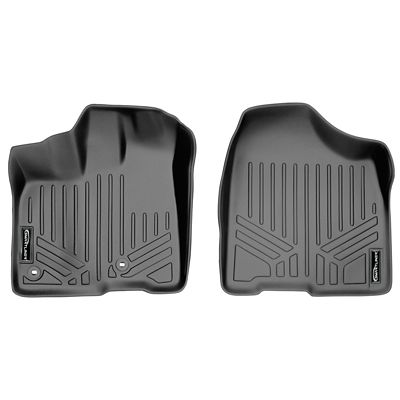 SMARTLINER 2 Row Custom Fit Floor Liners Compatible with 2012 Ram 2500 Mega Cab Gasoline Carpet No PTO 1st Row Over the Hump