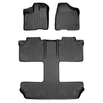 SMARTLINER 1st Row Custom Fit Floor Liners Compatible with 2014-2023 Jeep Cherokee, Gasoline