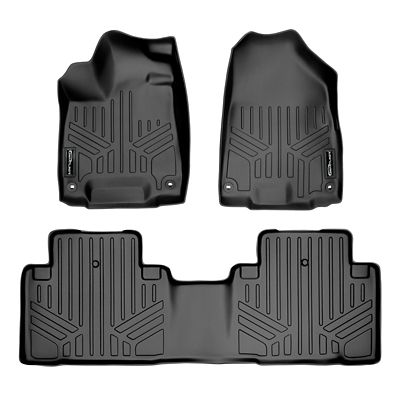 SMARTLINER 1st Row Custom Fit Floor Liners Compatible with 2020-2025 Chevrolet Silverado 2500 HD Double Cab, Gasoline, Vinyl,
