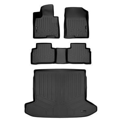 SMARTLINER 1st Row Custom Fit Floor Liners Compatible with 2006-2008 Lincoln Mark LT Crew Cab, Gasoline