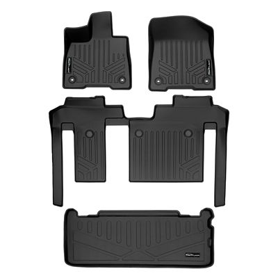 SMARTLINER 2 Rows Custom Fit Floor Liners Compatible with 2012 Ram 2500 Mega Cab, Gasoline, No PTO Kit, 1st Row