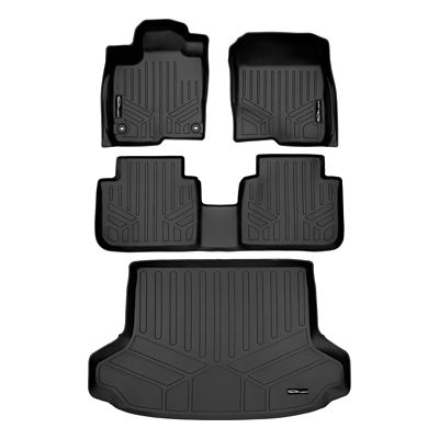 SMARTLINER 3 Rows Custom Fit Floor Liners Compatible with 2022-2024 Rivian R1S 7 Passenger and SUV, Electric