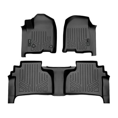 SMARTLINER 2 Rows Custom Fit Floor Liners Compatible with 1999-2007 Ford F350 Super Cab, Gasoline, Carpet, Not 4x4