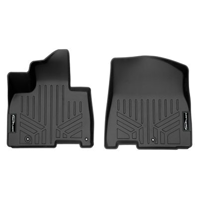 SMARTLINER 2 Rows Custom-Fit Floor Liners for 2019-2025 Chevrolet Silverado 1500 Double Cab, Gasoline, 1st Row Bench or Bucket