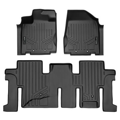 SMARTLINER 1st Row Custom Fit Floor Liners Compatible with 2013-2018 Ram 3500 Regular Cab, Gasoline, Carpet, Bench or Bucket