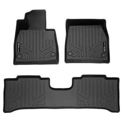 SMARTLINER 2 Rows Custom Fit Floor Liners Compatible with 2024-2025 Toyota Tacoma Double Cab, Hybdrid