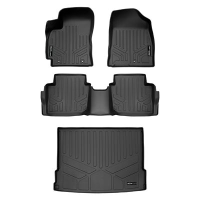 SMARTLINER 2 Rows Custom Fit Floor Liners Compatible with 2022-2025 Nissan Frontier King Cab, Gasoline