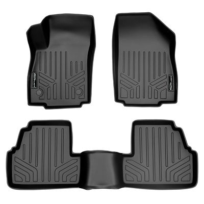 SMARTLINER 2 Rows Custom Fit Floor Liners Compatible with 2020-2025 GMC Sierra 2500 HD Crew Cab, Gasoline, 1st Row Bench,