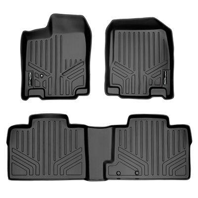 SMARTLINER 3 Rows Custom-Fit Floor Liners for 2007-2010 Lincoln Navigator L, Gasoline, 7-Passenger, 2nd Row Bucket Seats