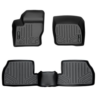 SMARTLINER 2 Rows Custom Fit Floor Liners Compatible with 2020-2026 GMC Sierra 3500 HD Crew Cab, Gasoline, Bench or Bucket