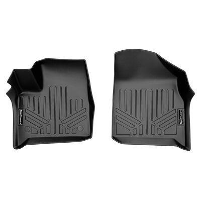 SMARTLINER 1st Row Custom Fit Floor Liners for 2014-2018 GMC Sierra 1500 Double Cab, Gasoline, Carpet, Not 4x4, No E Assist