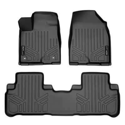 SMARTLINER 2nd Row Custom Fit Floor Liners for 2020-2025 GMC Sierra 3500 HD Crew Cab, Gasoline, CarpetRear Under-Seat Storage