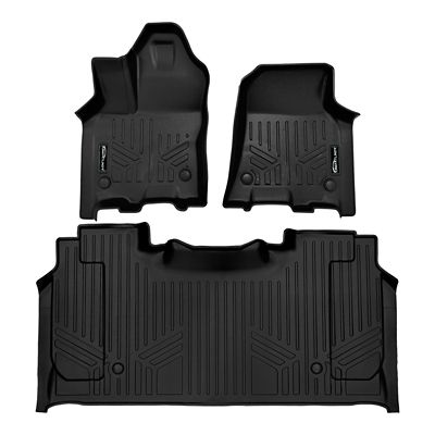 SMARTLINER 2nd Row Custom Fit Floor Liners for 2013-2015 Dodge Durango, Gasoline, TrimLine for Center Console in 2nd Row