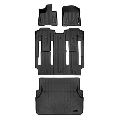 SMARTLINER 2 Rows Custom Fit Floor Liners Compatible with 2017-2025 Ford F-250 SuperCrew, Gasoline, Vinyl, 1st Row Bench