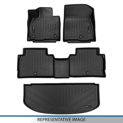 SMARTLINER 3 Rows Custom Fit Floor Liners Compatible with 2016-2022 Honda Pilot, Gasoline, Fits 8 Passenger