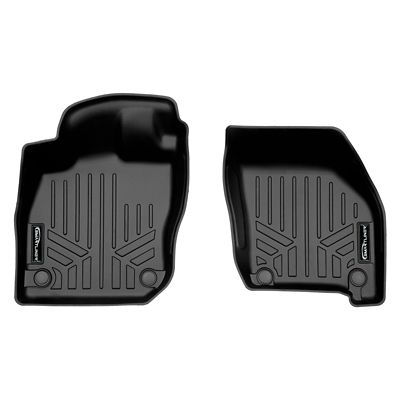 SMARTLINER 2 Rows Custom Fit Floor Liners for 2012-2018 Ford Focus Sedan and Hatchback, Gasoline, Fits base Model and ST Model