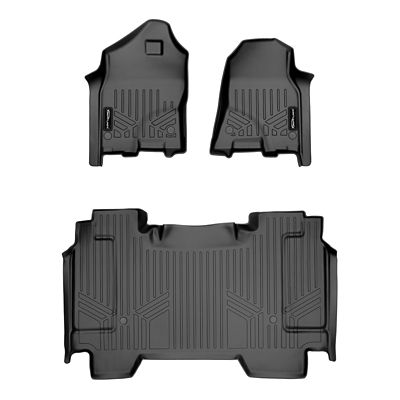 SMARTLINER 2 Rows Custom Fit Floor Liners Compatible with 2012-2017 GMC Terrain, Gasoline, Dual Floor Posts, Denali and Regular
