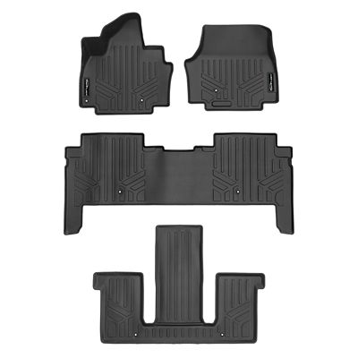 SMARTLINER 3 Rows Custom Fit Floor Liners Compatible with 2019-2025 Mazda 3 Hatchback, Gasoline, Fits AWD