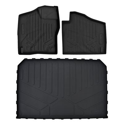 SMARTLINER 2nd Row Custom Fit Floor Liners for 2019-2025 GMC Sierra 1500 Double Cab Gasoline Carpet No Rear Under Seat Storage