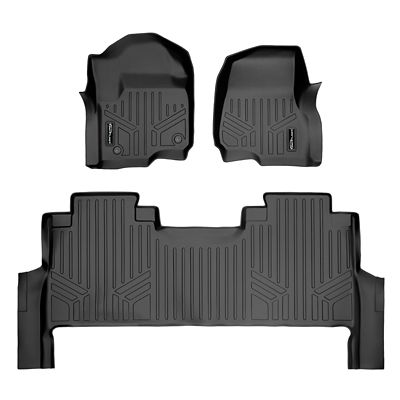 SMARTLINER 2 Row Floor Liners For 2017 - 2025 Ford F-250 Super Crew (4)