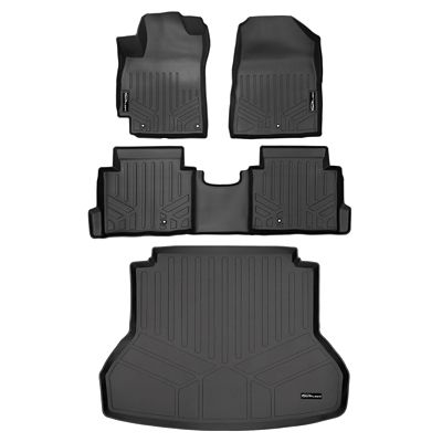 SMARTLINER 1st-Row Custom-Fit Floor Liners with 2007-2014 Chevrolet Silverado 2500 HD Crew Cab, Gas, Flat Floor