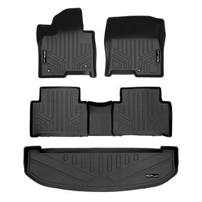 SMARTLINER 2nd Row Custom Fit Floor Liners Compatible with 2014-2020 Infiniti QX60, Gasoline