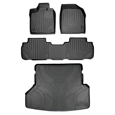 SMARTLINER 1st Row Custom Fit Floor Liners Compatible with 2007-2014 Chevrolet Suburban, Gasoline