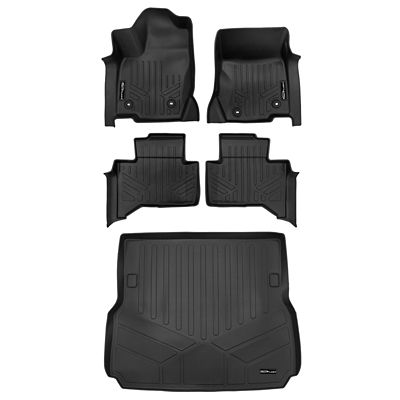 SMARTLINER 2 Rows Custom Fit Floor Liners Compatible with 2013-2020 Nissan Pathfinder, Gasoline