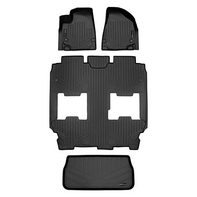 SMARTLINER Cargo Custom Fit Floor Liners Compatible with 2007-2012 Hyundai Santa Fe, Gasoline, Fits without 3rd Row Seat