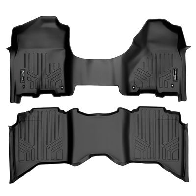 SMARTLINER 2nd Row Custom Fit Floor Liners for 2015-2019 Chevrolet Silverado 2500 HD Double Cab, Gasoline, Carpet