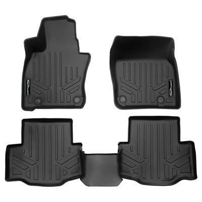 SMARTLINER 1st Row Custom Fit Floor Liners for 2015-2019 GMC Sierra 3500 HD Double Cab, Gasoline, Carpet, Bench or Bucket