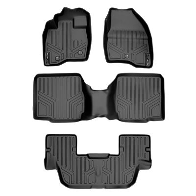 SMARTLINER 2 Rows Custom Fit Floor Liners Compatible with 2014-2023 Jeep Cherokee, Gasoline