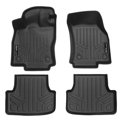 SMARTLINER 1st Row Custom Fit Floor Liners Compatible with 2013-2018 Ram 1500 Crew Cab, Gasoline, Carpet, No PTO, No 4x4,