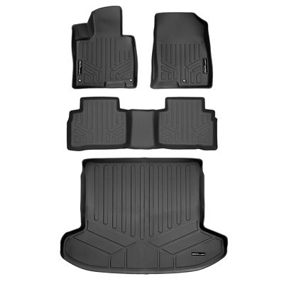 SMARTLINER 1st-Row Custom-Fit Floor Liners with 2007-2013 Chevrolet Silverado 1500 Crew Cab, Gas, No Over-Hump