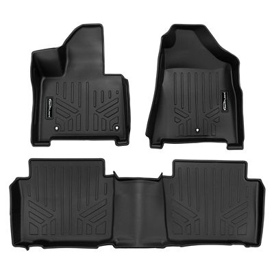 SMARTLINER 3 Rows Custom Fit Floor Liners for 2020 Mercedes-Benz AMG GLS 63, Gasoline, 7 Passenger, 2nd Row Executive Seats