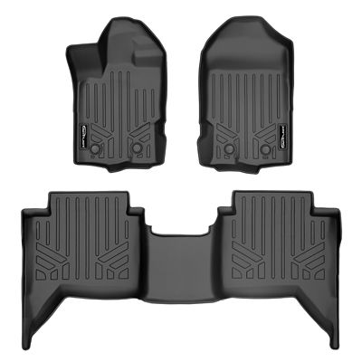 SMARTLINER 2nd Row Custom Fit Floor Liners Compatible with 2015-2022 Chevrolet Colorado Extended Cab, Gasoline, Carpet