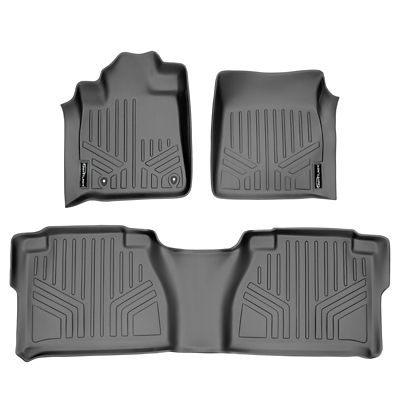 SMARTLINER 1st Row Custom Fit Floor Liners for 2015-2019 Chevrolet Silverado 3500 HD Double Cab, Gasoline, Bench or Bucket