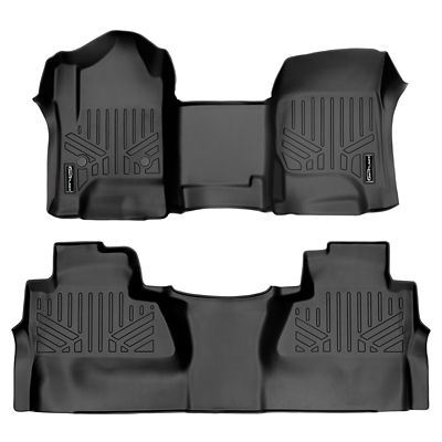 SMARTLINER 2 Row Floor Liners For 2014 - 2018 Chevrolet Silverado 1500 Crew Cab (4)