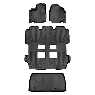 SMARTLINER 3 Rows Custom Fit Floor Liners Compatible with 2023-2025 Jeep Grand Wagoneer L 8 Passenger, Gasoline