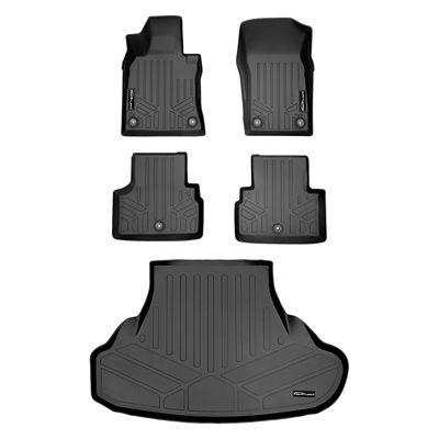 SMARTLINER 2 Rows Custom Fit Floor Liners Compatible with 2011-2013 Mitsubishi Outlander, Gasoline