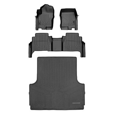 SMARTLINER 1st-Row Custom-Fit Floor Liners with 2012 Ram 1500 Regular & Quad Cab, Gas, Dual Floor Hooks